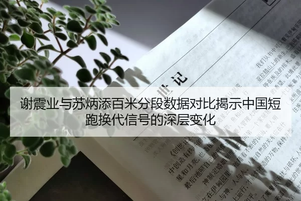 谢震业与苏炳添百米分段数据对比揭示中国短跑换代信号的深层变化
