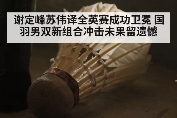 谢定峰苏伟译全英赛成功卫冕 国羽男双新组合冲击未果留遗憾